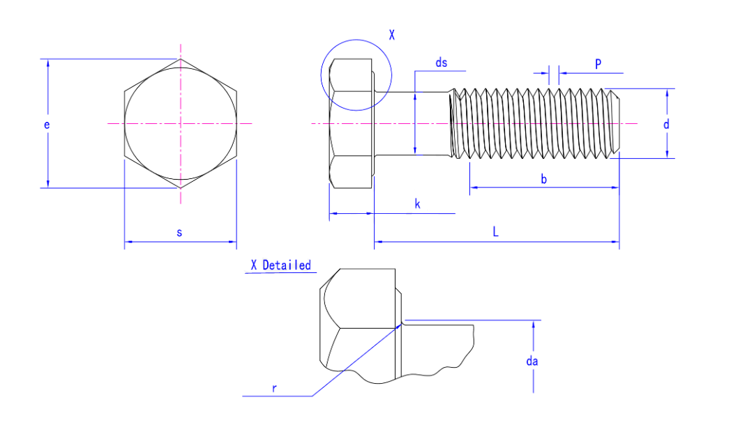 Nonferrous Metals EN 24015-2007 Hexagon head bolts-Reduced shank