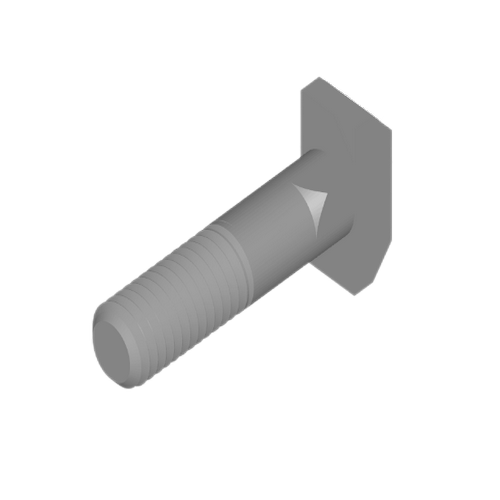 Nonferrous Metals DIN 188-1987 T-head bolts with double nibs