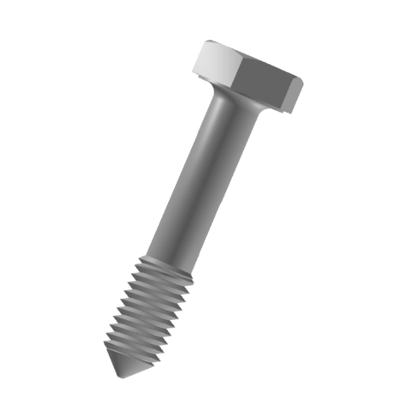 Carbon Steel DIN 7964-1990 Hexagon head screws with waisted shank-Sp end