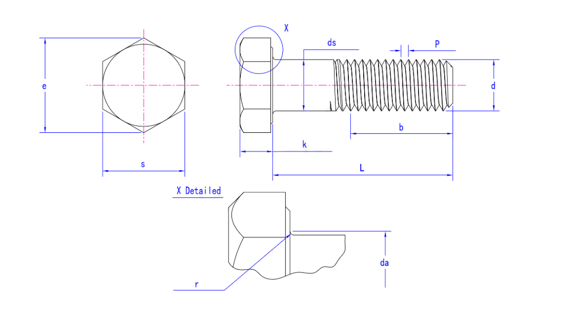 Stainless Steel GB/T 9125-2010 Fasteners for pipe flange joints—Hexagon head bolts
